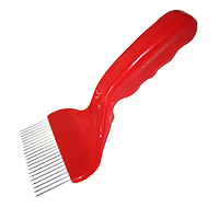 Red Plastic Uncapping Fork