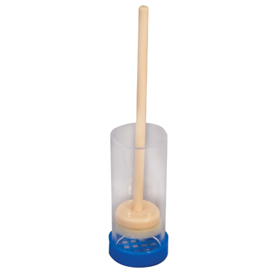 Duokon 2Pcs Draagbare Bee Koningin Markering Catcher Plastic Een Handed Marker Fles Plunjer Pluche Imker Tool Geel