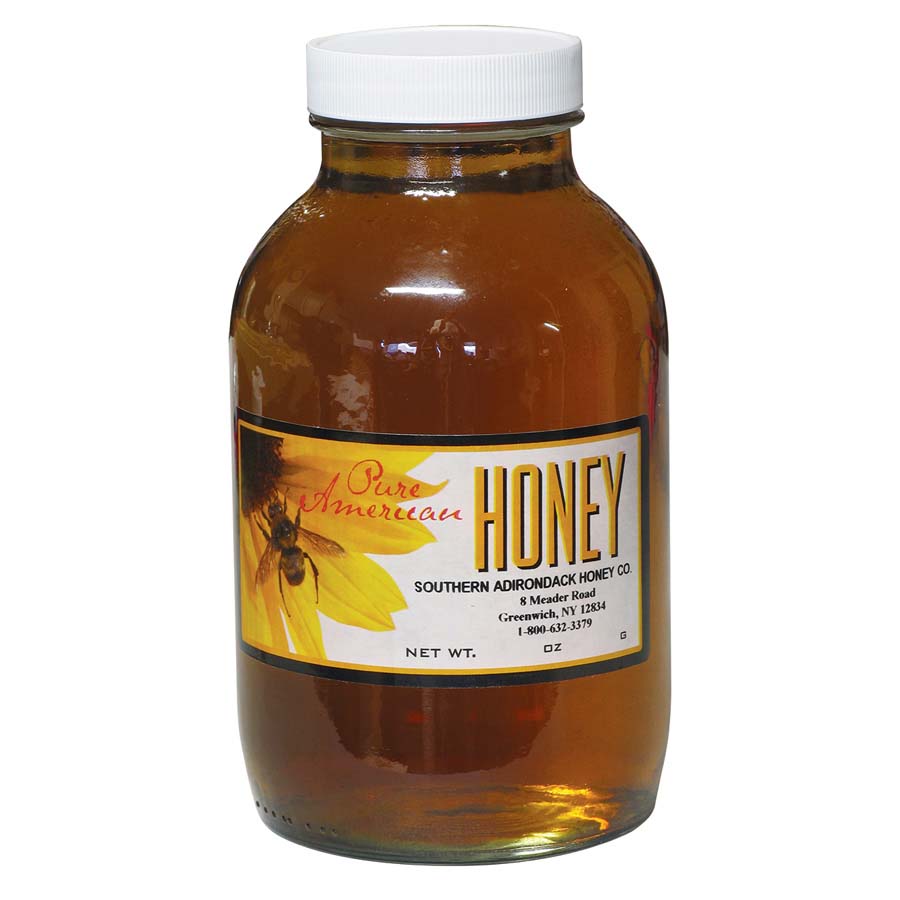 lb Round Glass Honey Jars: Case of Betterbee